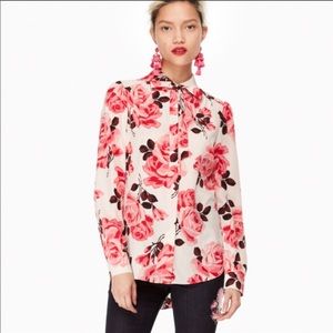 Kate Spade Rambling Roses Blouse